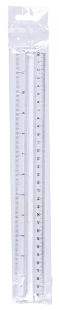 Linijka 30 cm z uchwytem Donau Transparentna