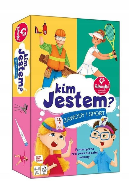 Kim jestem? Zawody i Sport Gra Rodzinna Kalambury 5+ Kukuryku