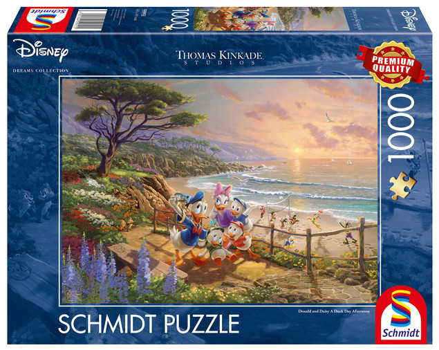 Puzzle 1000 Thomas Kinkade Disney Kaczor Donald i Daisy Schmidt Premium Quality