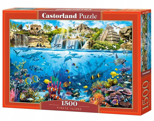 Puzzle 1500 Układanka Morze WYSPA Piratów Ocean Ryby Obraz 9+ Castorland