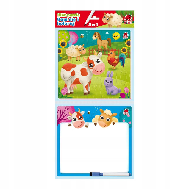 4w1 Farma Praca Zbiorowa Gra Logiczna Puzzle Edukacyjna Roter Kafer