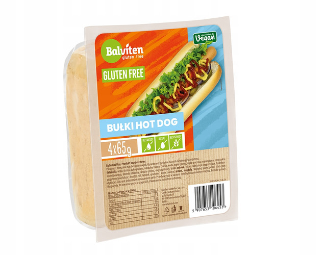 Balviten bułki hot dog 260g (4x65g) bezglutenowe