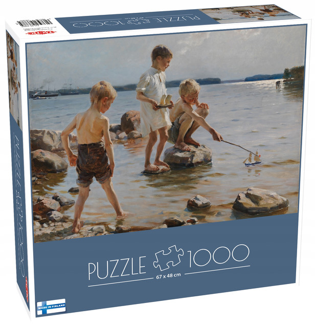 Puzzle Tactic A. Edelfelt Leikkivia | Chłopcy nad Brzegiem 1000 el. FIŃSKIE