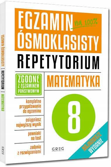 3x Egzamin Ósmoklasisty MATEMATYKA POLSKI ANGIELSKI Repetytorium Greg