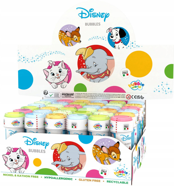 Bańki mydlane Disney Classic display 36 szt. x 60 ml – Bubble World BW84253