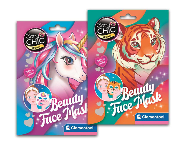 TytułMaseczka Clementoni Crazy Chic dla Dzieci 8+ Kolorowe Zwierzaki