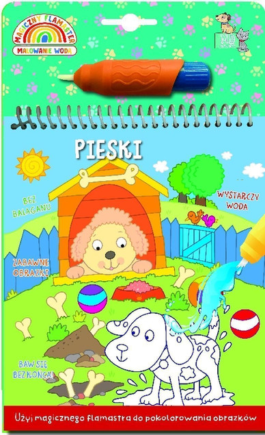 Malowanka z flamastrem wodnym - pieski