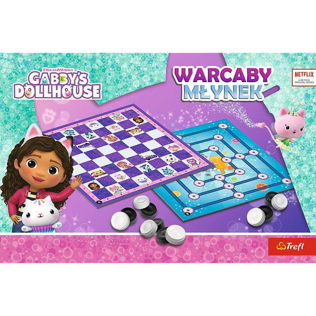 Gra planszowa Warcaby i Młynek Trefl