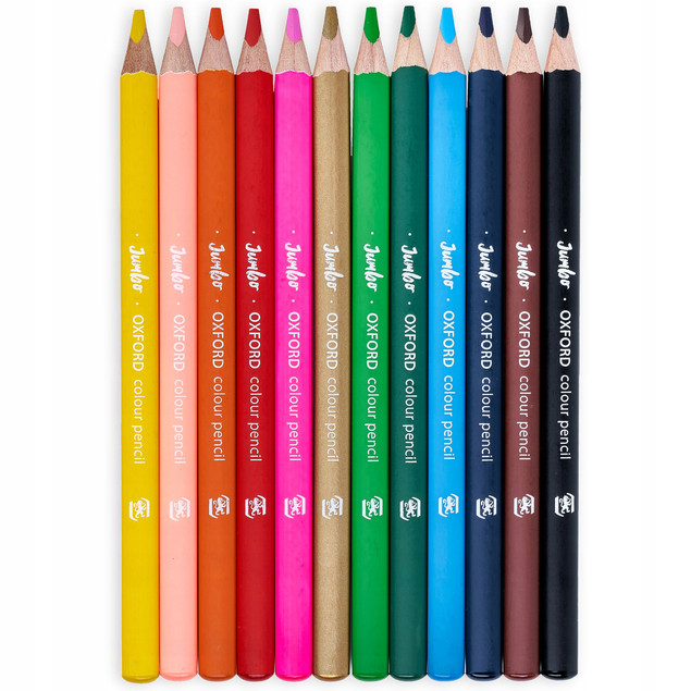 Kredki Ołówkowe Oxford Kids Jumbo Trójkątne 12 Kolorów