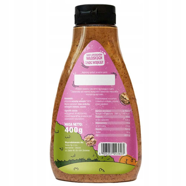 Pasta z orzechów włoskich prażonych 400 g HELPA 100% orzechów
