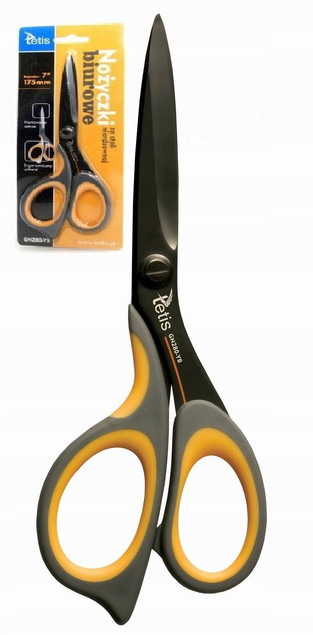 Nożyczki Biurowe Szkolne Nierdzewne Hartowane 17,5cm Tetis