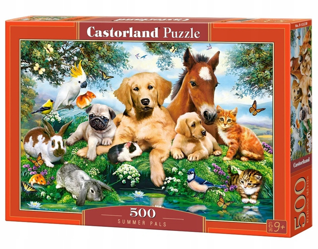 Puzzle 500 Układanka Koty Psy Konie ZWIERZĘTA DOMOWE Ptaki Zające 9+ Castor