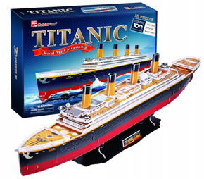 Puzzle 3D Układanka TITANIC 113el. Duży Model 7+ Cubic Fun DA-01565