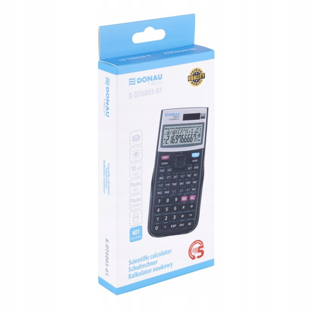 Kalkulator naukowy Donau Tech 401 funkcji czarny