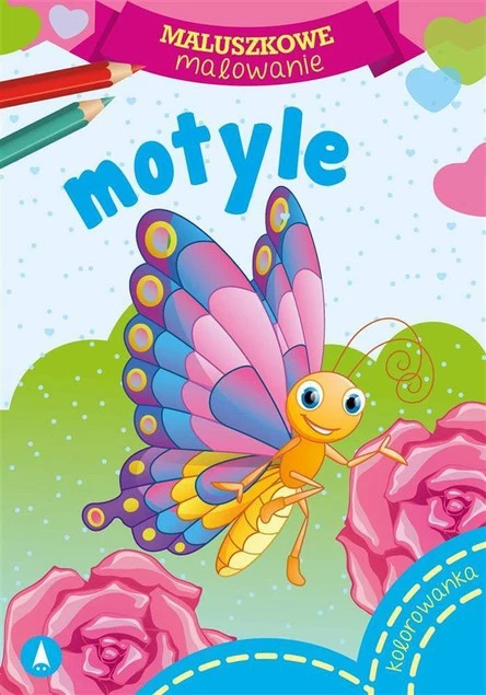 MALOWANKI KOLOROWANKI Z NAKLEJKAMI MALUSZKOWE MALOWANIE MOTYLE