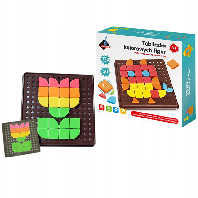 Mozaika Geometryczna Askato 170 el. Układanka Edukacyjna