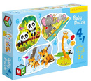 Baby Puzzle 4w1 Dzikie ZWIERZĘTA Zwierzątka Dla Maluszka 2+ Multigra