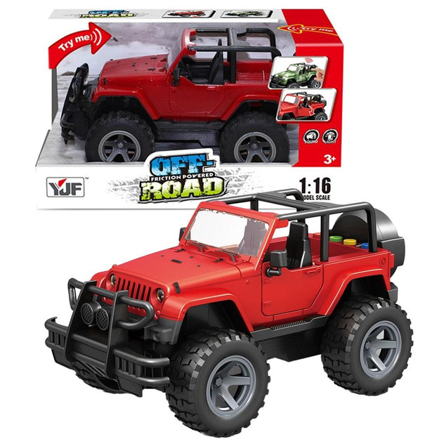 Jeep Czerwony Na Baterie Samochodzik Terenowy AUTO z Dźwiękiem i Światłem dla Chłopca 3+