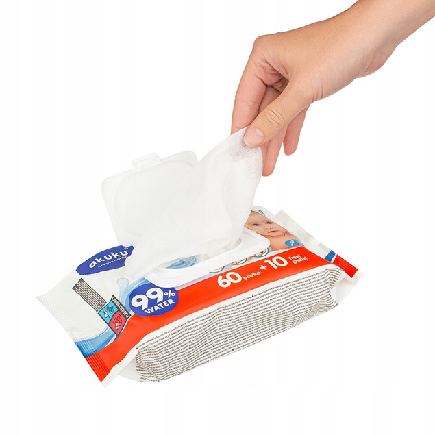 Wielorazowe Wieczko Przyklejany Dyspozytor Do Chusteczek Nawilżanych Akuku