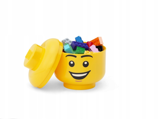 LEGO Pojemnik Mini Głowa Zombie Girl Szara 0.36L 11.5cm