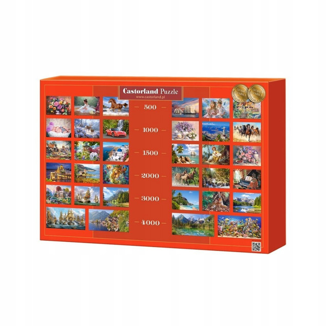 Puzzle 2000 OBRAZ MIASTO SANTORINI GRECJA Castorland 