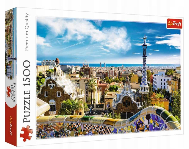 Puzzle 1500 Układanka Park Güell BARCELONA Krajobraz Widok Obraz 12+ Trefl