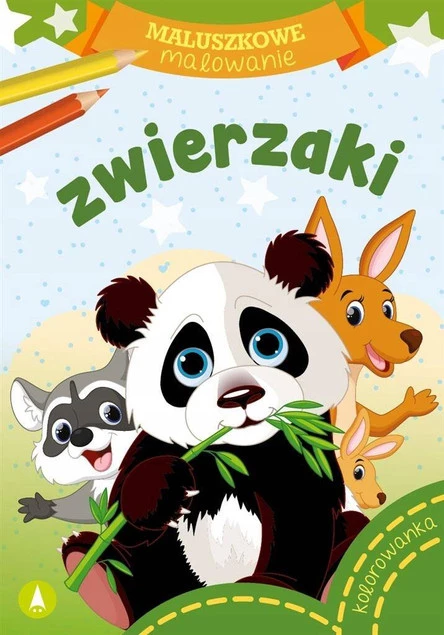 MALOWANKI KOLOROWANKI Z NAKLEJKAMI MALUSZKOWE MALOWANIE ZWIERZAKI