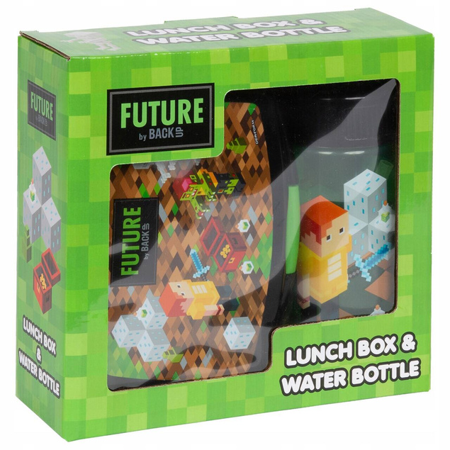 ZESTAW Śniadaniowy Śniadaniówka i Bidon Lunchbox MINECRAFT 330 ml Derform