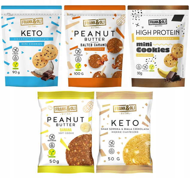 Frank & Oli Mini Keto Zestaw 5 Miękkich Ciasteczek