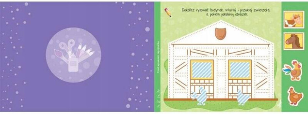 5-latek rysuje, wycina, nakleja