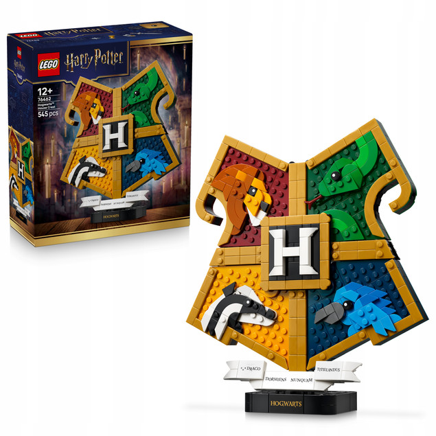 LEGO Harry Potter 76462 Herb Hogwartu – Domy: Gryffindor, Hufflepuff, Ravenclaw, Slytherin