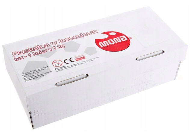 Plastelina 1 kg czerwona luzem w laseczkach Mona