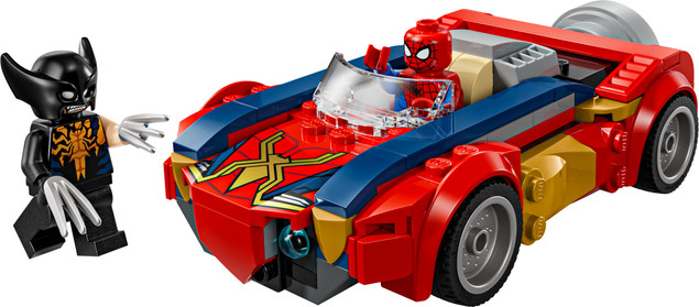 LEGO Marvel Super Heroes - Spider-Man w samochodzie kontra zvenomowany Wolverine 76336