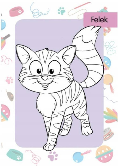 Kolorowanka z tatuażami. Kotki