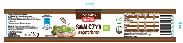 Smalczyk wegetariański Primavika Takie Proste 160 g
