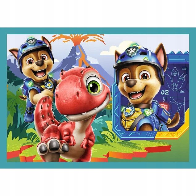 Puzzle Psi Patrol z dinozaurami 48 elementów