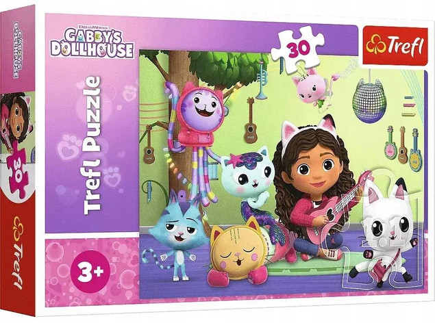 Puzzle 30 Układanka Bajka KOCI DOMEK GABI Kotki Kotek Kot Koty 3+ Trefl