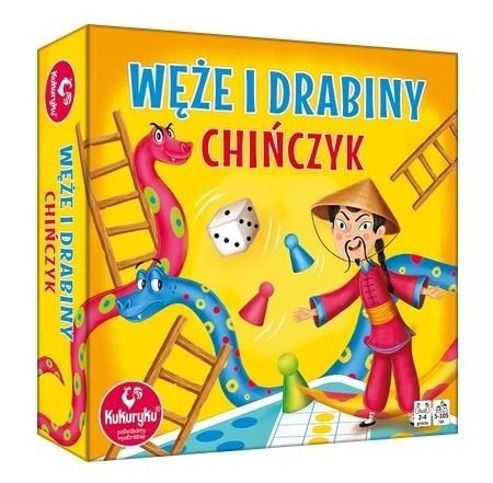 Gra Planszowa Węże i Drabiny Chińczyk Rodzinna 5+ Kukuryku
