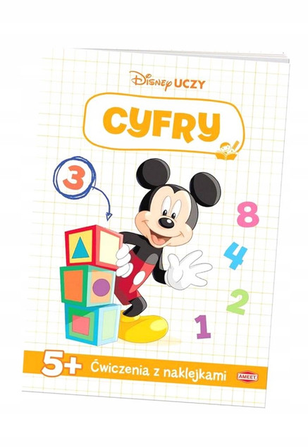 Disney uczy Miki Ćwiczenia z naklejkami Cyfry Praca zbiorowa
