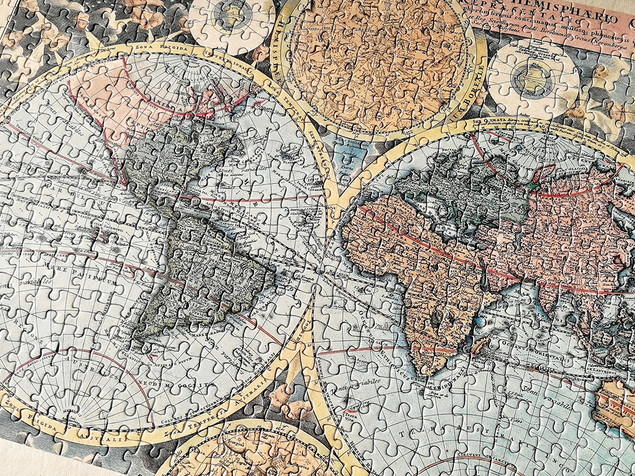 Tactic Puzzle 500 Stara Mapa Świata Fińskie 47x31cm dla 8+
