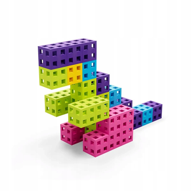Meli Cube Pink EDU 300 – Zestaw Klocków Pastelowych dla Dziewczynek 3+