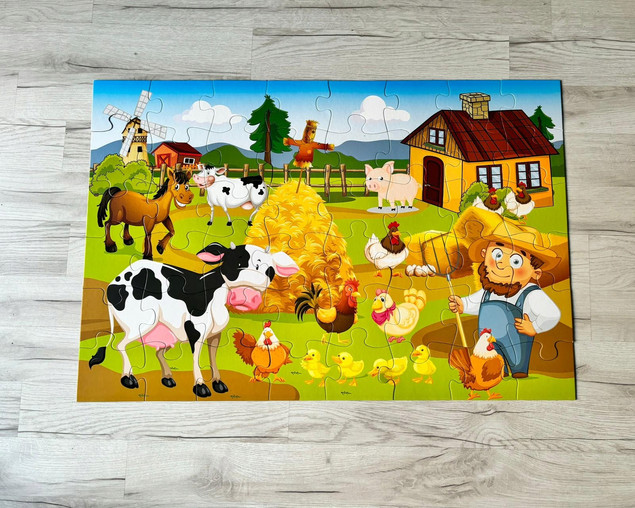 Puzzle Podłogowe JUMBO Farma 48 elementów XXL dla Dzieci +3