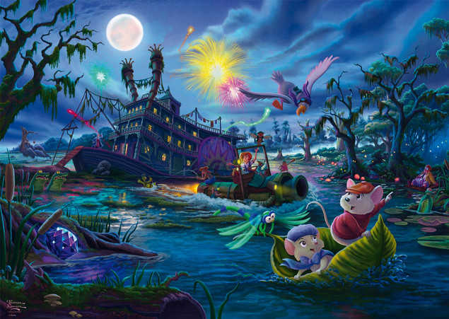Puzzle 1000 el. THOMAS KINKADE Bernard i Bianka Disney Schmidt Premium Quality
