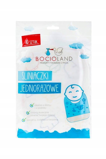 3x BOCIOLAND Jednorazowe Śliniaki Śliniaczek Z Kieszonką 30 szt