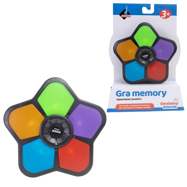 ASKATO Elektroniczna Gra Pamięciowa Memory Game Rozwój Pamięci od 3 lat