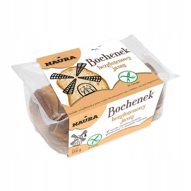 Naura bochenek bezglutenowy jasny krojony 350g