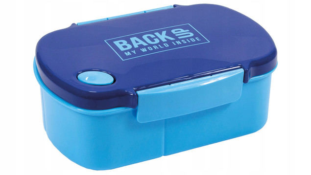 Lunchbox 3‑przegrodowa BPA FREE – BackUp, niebieski