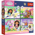 Trefl Puzzle Koci Domek Gabby 4x88 el. Kocie Harce + Plakat Kolekcjonerski