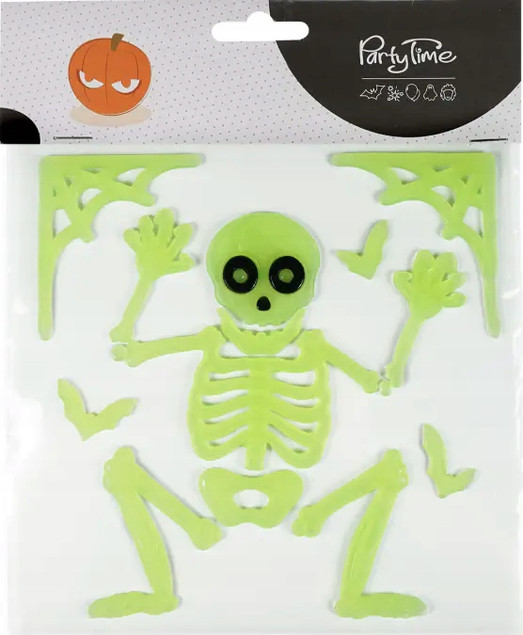 ŻELOWA DEKORACJA NA HALLOWEEN ŚWIECĄCA W CIEMNOŚCI KOŚCIOTRUP SZKIELET