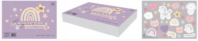 Blok Rysunkowy A4 Interdruk Sweet 200 Kartek 80g/m² z Naklejkami dla Dzieci